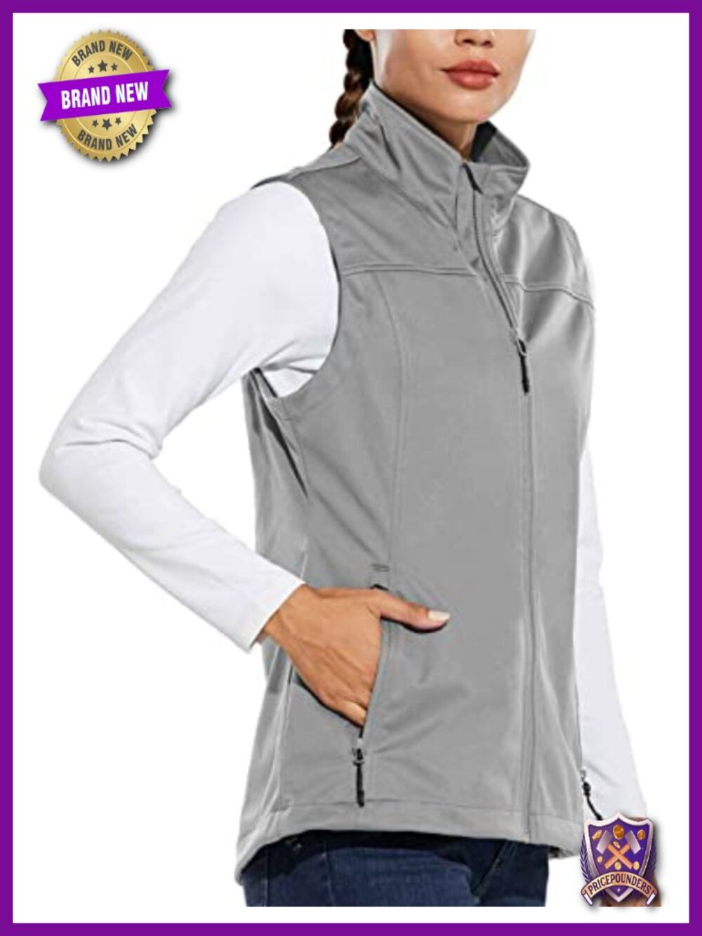 Lightweight Running Vest Sleeveless Softshell Jacket Windproof Water Resistant